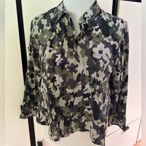 Equipment Camouflage hi low Button-Down Shirt
